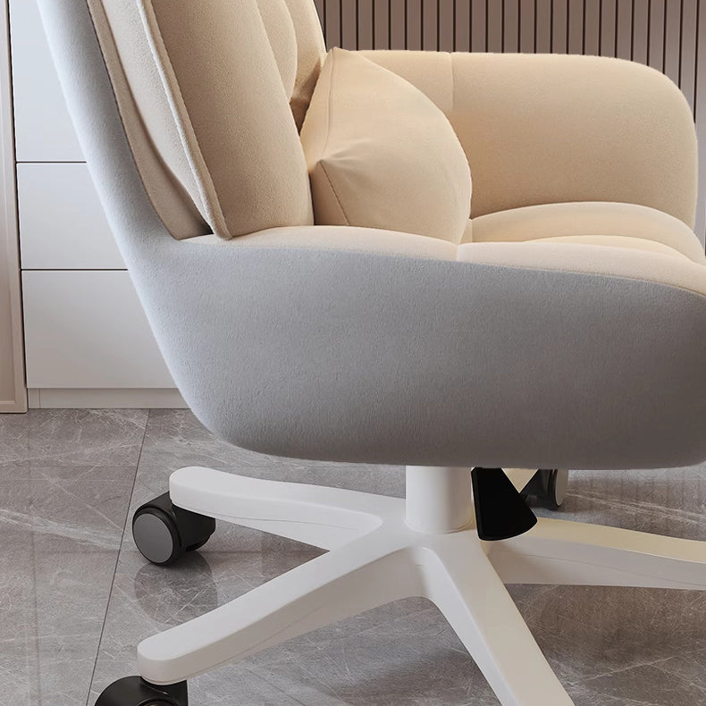 Modern Minimalist Penguin Velvet Carbon Steel Square Movable Desk Chair With Backrest For Home Office