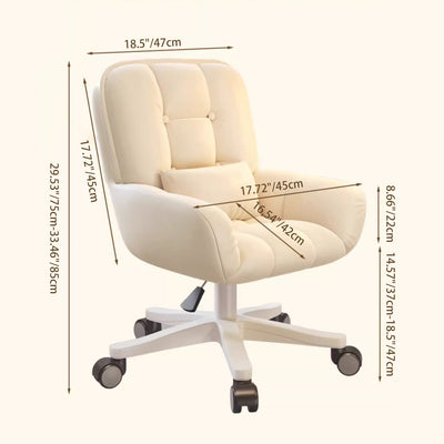 Modern Minimalist Penguin Velvet Carbon Steel Square Movable Desk Chair With Backrest For Home Office