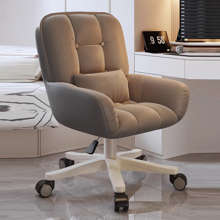Chaise de bureau carrée mobile en acier carbone et velours, style pingouin minimaliste moderne, avec dossier, pour la maison et le bureau 