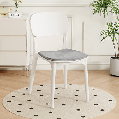 Modern Minimalist Plastic Square Oval Dining Chair With Backrest For Dining Room