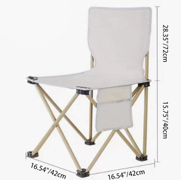 Chaise pliante extérieure contemporaine en tissu Oxford scandinave avec structure en acier en forme de X, avec dossier, pour le camping et la plage 
