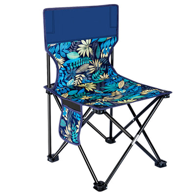 Contemporary Scandinavian Oxford Fabric Steel X-Shaped Folding Outdoor Chair With Backrest For Camping & Beach