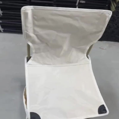 Contemporary Scandinavian Oxford Fabric Steel X-Shaped Folding Outdoor Chair With Backrest For Camping & Beach