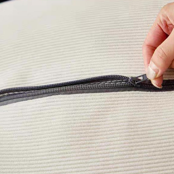 Contemporary Scandinavian Corduroy Metal Solid Wood Curved Square Rocking Chair With Backrest Armrests For Living Room