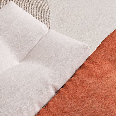 Modern Minimalist Cotton Linen Pine Foldable Rectangular Low Stool For Living Room