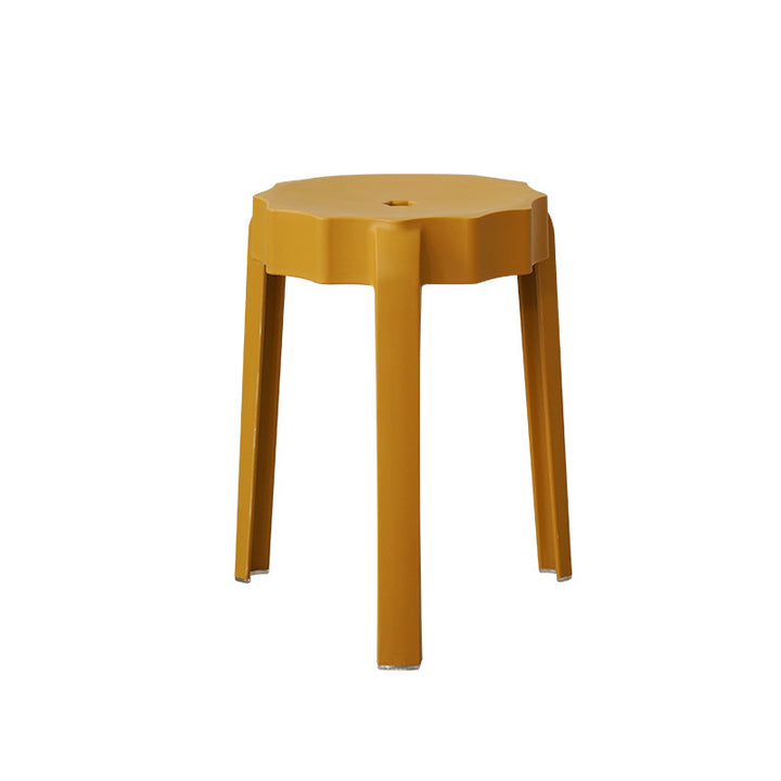 Moderner minimalistischer PP-Hocker in Blütenform stapelbar für das Wohnzimmer 