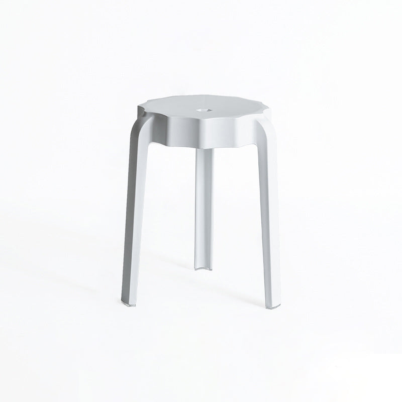 Moderner minimalistischer PP-Hocker in Blütenform stapelbar für das Wohnzimmer 