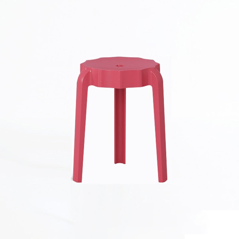 Moderner minimalistischer PP-Hocker in Blütenform stapelbar für das Wohnzimmer 