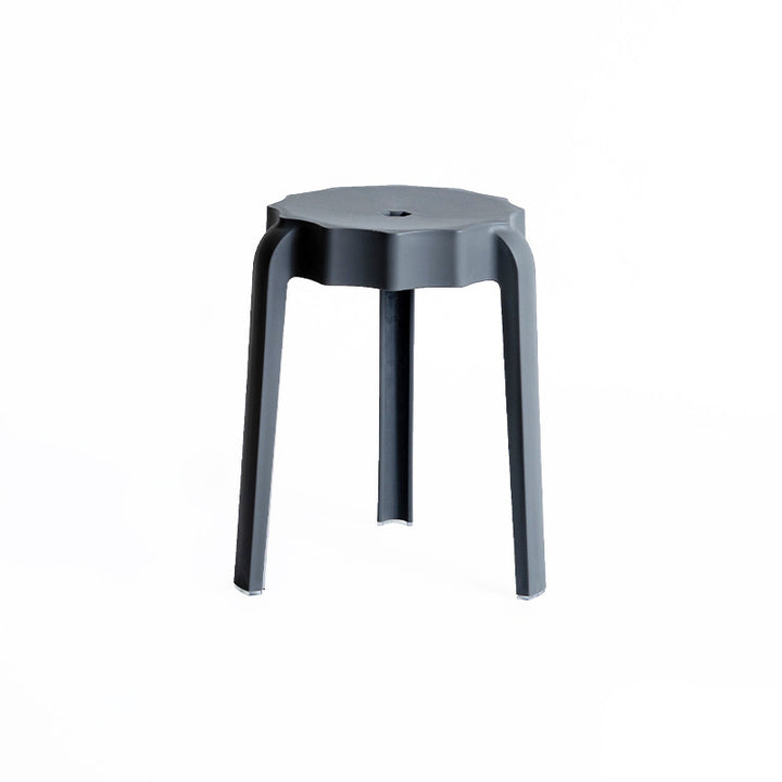 Moderner minimalistischer PP-Hocker in Blütenform stapelbar für das Wohnzimmer 