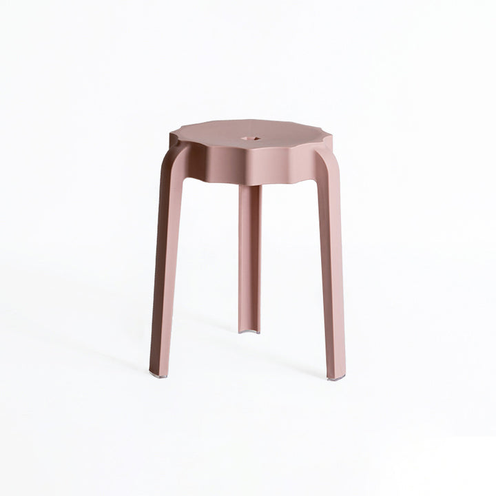 Moderner minimalistischer PP-Hocker in Blütenform stapelbar für das Wohnzimmer 