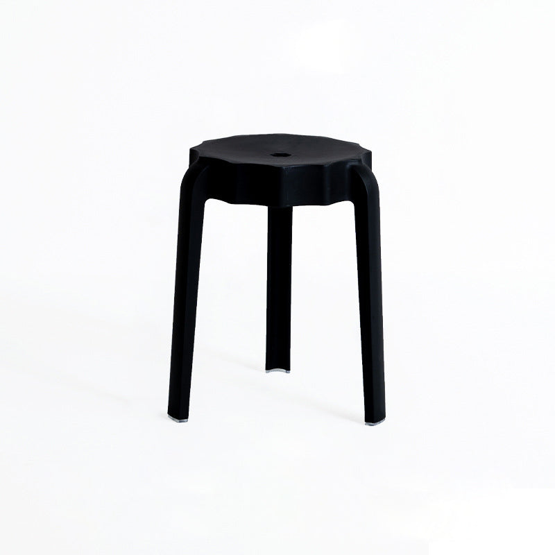 Moderner minimalistischer PP-Hocker in Blütenform stapelbar für das Wohnzimmer 