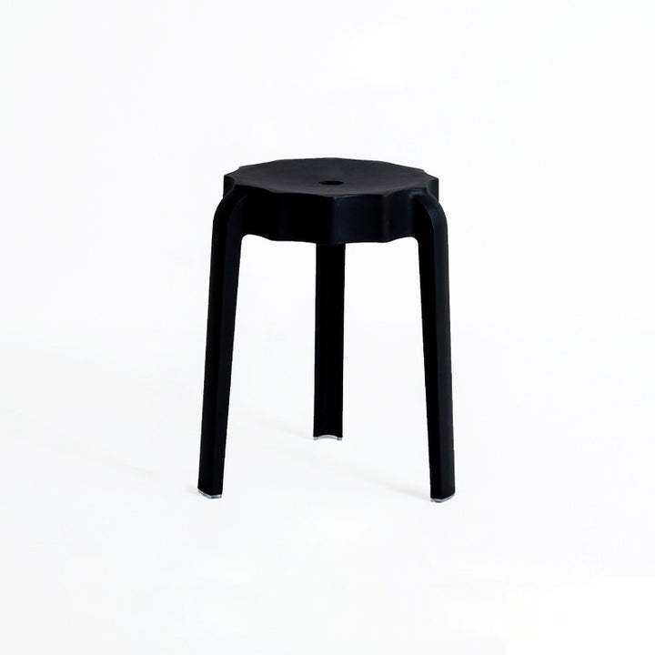 Moderner minimalistischer PP-Hocker in Blütenform stapelbar für das Wohnzimmer 