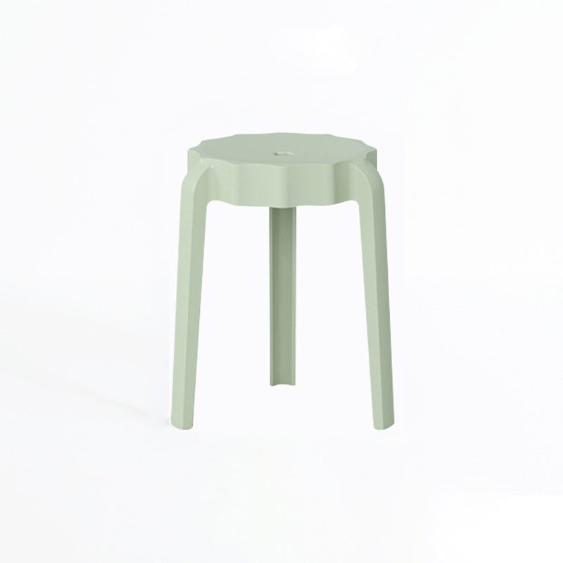 Moderner minimalistischer PP-Hocker in Blütenform stapelbar für das Wohnzimmer 