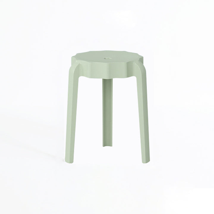 Moderner minimalistischer PP-Hocker in Blütenform stapelbar für das Wohnzimmer 