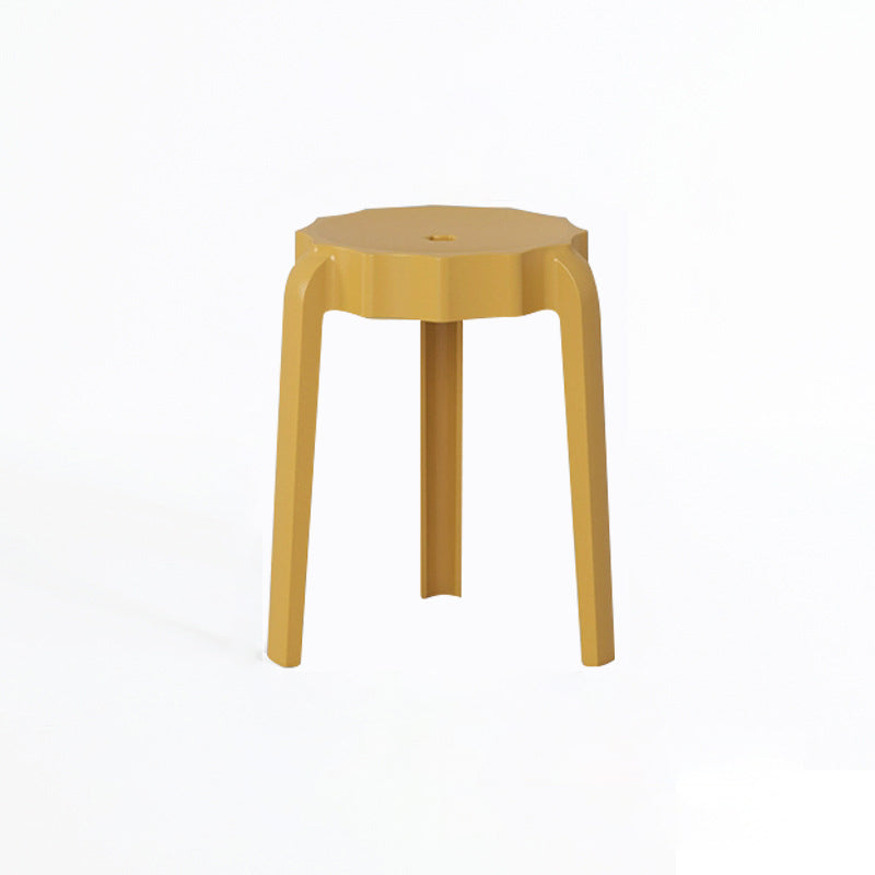 Moderner minimalistischer PP-Hocker in Blütenform stapelbar für das Wohnzimmer 