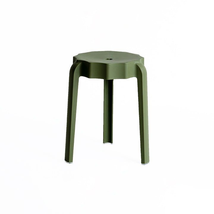Moderner minimalistischer PP-Hocker in Blütenform stapelbar für das Wohnzimmer 