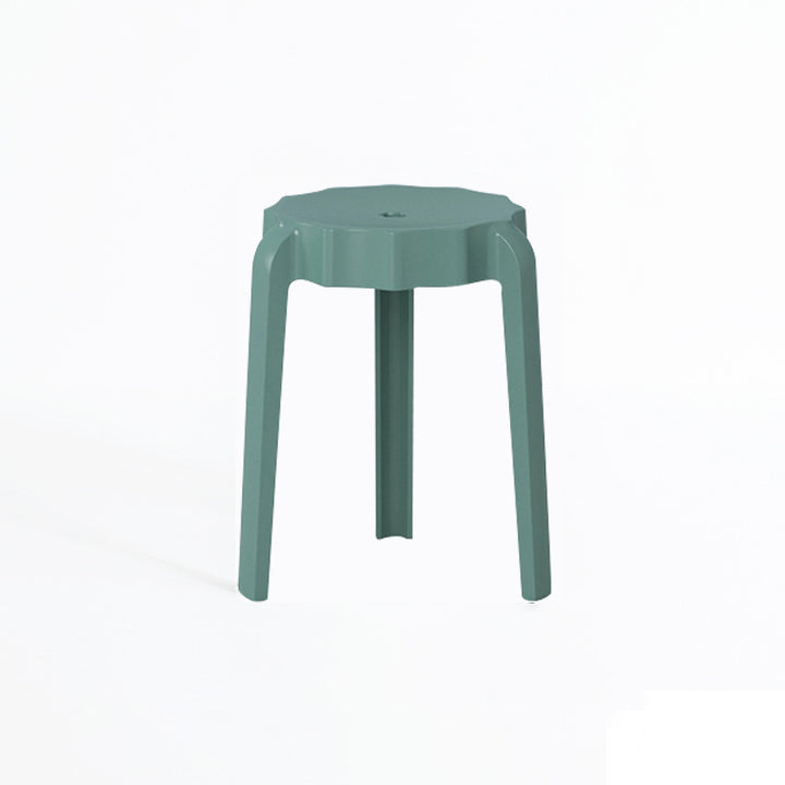 Moderner minimalistischer PP-Hocker in Blütenform stapelbar für das Wohnzimmer 