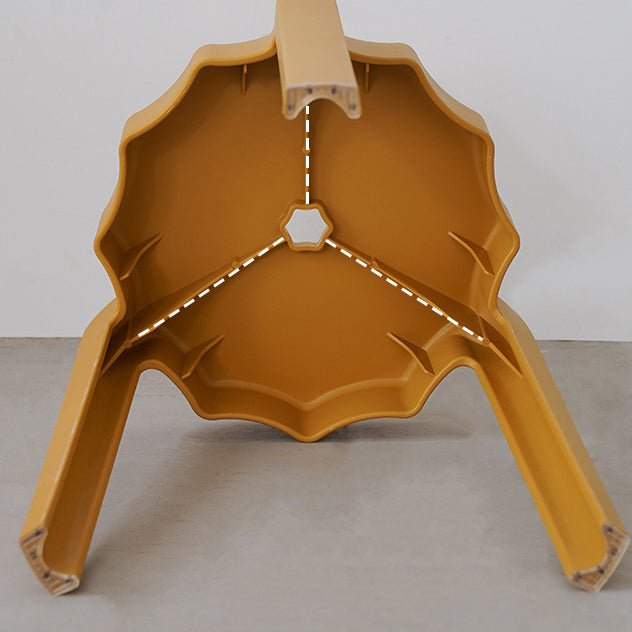 Moderner minimalistischer PP-Hocker in Blütenform stapelbar für das Wohnzimmer 