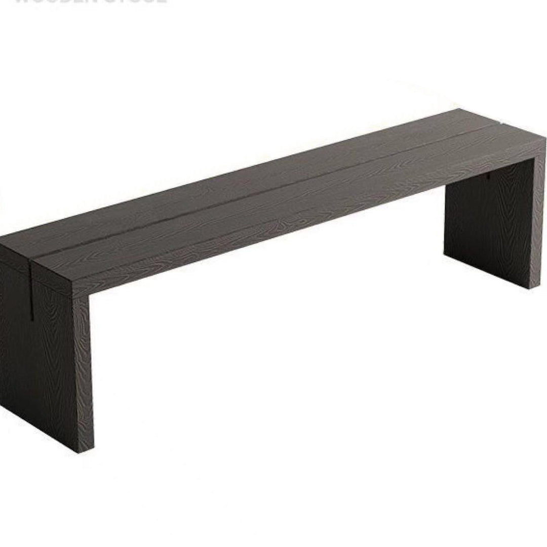 Traditional Chinese Solid Pine V-Shaped Rectangular Sofa Bench For Living Room