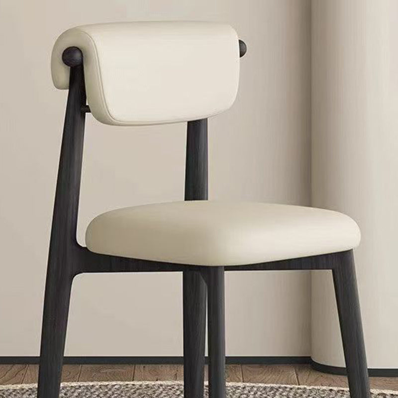 Zeitgenössischer skandinavischer Mikrofaser-Leder-Stahl mit Carbonfaser-Rundkanten-Quadrat Esszimmerstuhl-Rückenlehne für das Esszimmer 