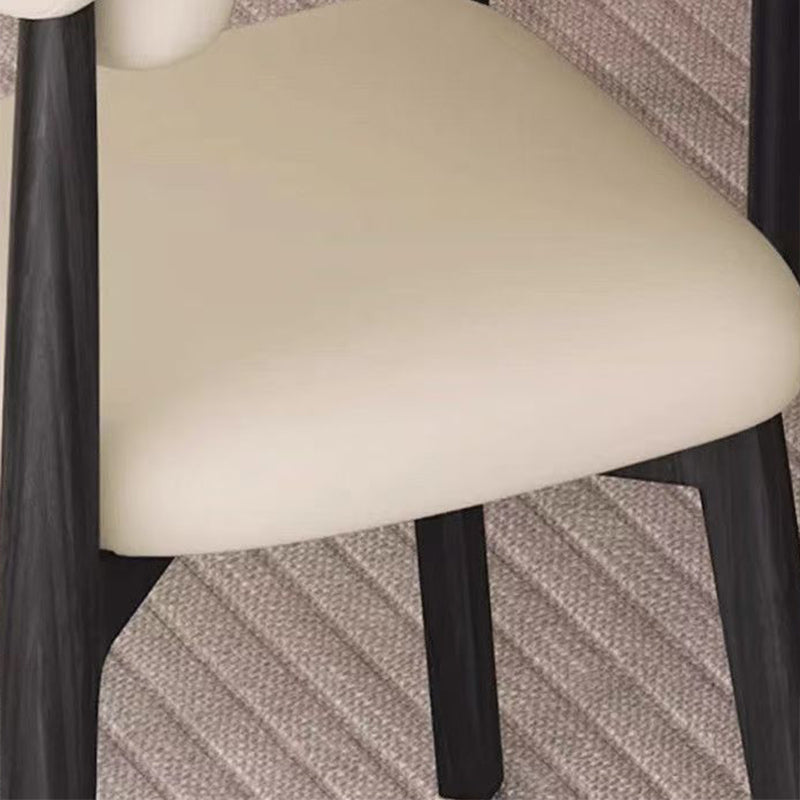 Zeitgenössischer skandinavischer Mikrofaser-Leder-Stahl mit Carbonfaser-Rundkanten-Quadrat Esszimmerstuhl-Rückenlehne für das Esszimmer 