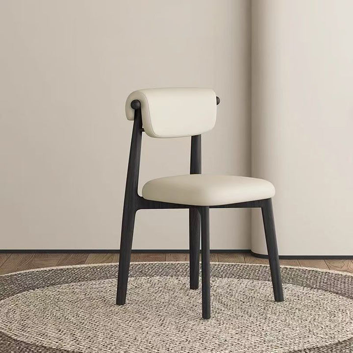 Zeitgenössischer skandinavischer Mikrofaser-Leder-Stahl mit Carbonfaser-Rundkanten-Quadrat Esszimmerstuhl-Rückenlehne für das Esszimmer 