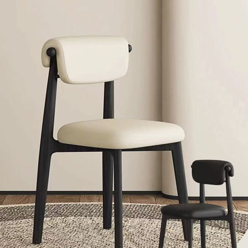 Zeitgenössischer skandinavischer Mikrofaser-Leder-Stahl mit Carbonfaser-Rundkanten-Quadrat Esszimmerstuhl-Rückenlehne für das Esszimmer 