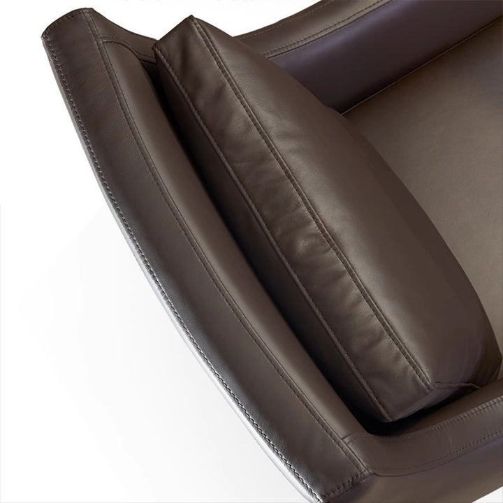 Modern Luxury Microfiber Leather Oak Wood Plywood Curved Square Desk Chair With Backrest Armrest For Home Office