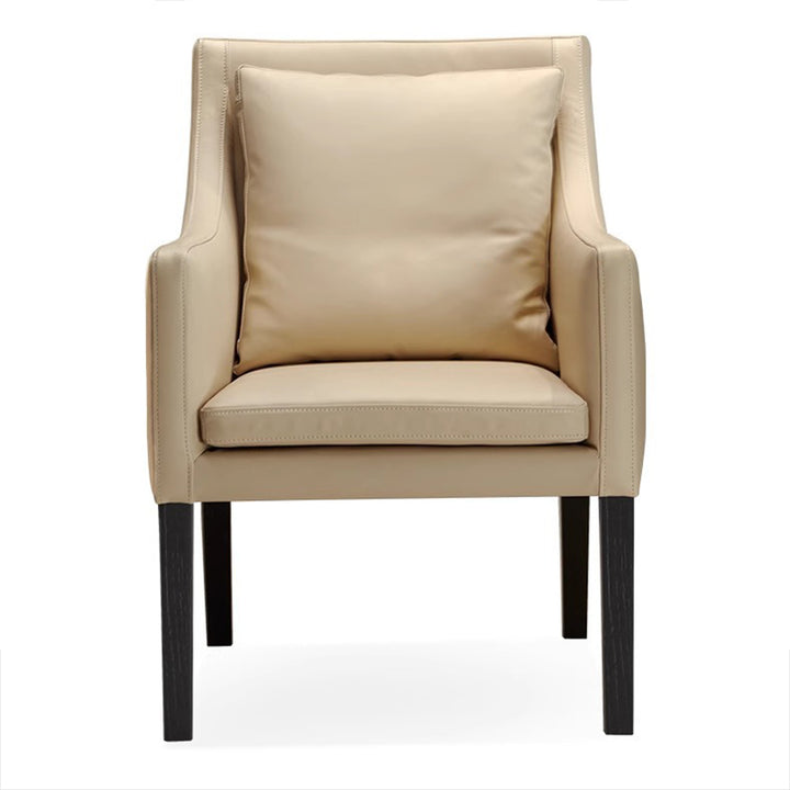 Modern Luxury Microfiber Leather Oak Wood Plywood Curved Square Desk Chair With Backrest Armrest For Home Office