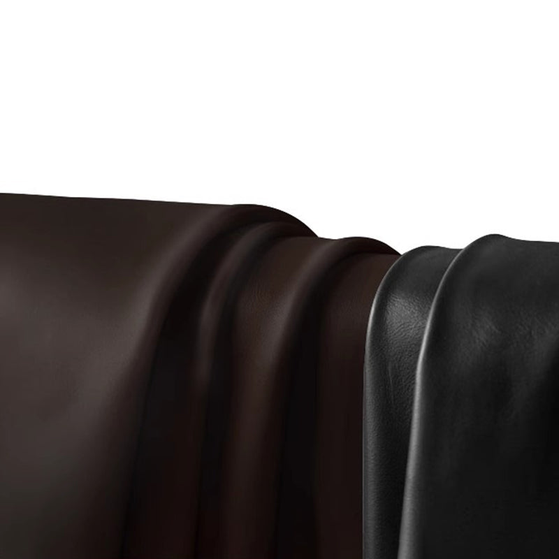 Modern Luxury Microfiber Leather Oak Wood Plywood Curved Square Desk Chair With Backrest Armrest For Home Office