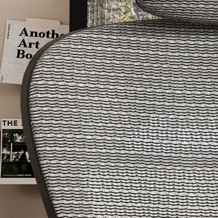 Chaise de bureau courbée moderne minimaliste à cinq branches en acier et maille de nylon avec dossier et accoudoirs pour bureau à domicile 