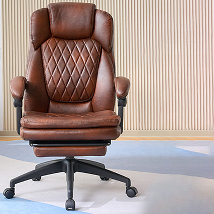 Chaise de bureau carrée incurvée pivotante en PP, en cuir anti-rayures, de luxe moderne, avec dossier et accoudoirs, pour la maison et le bureau 