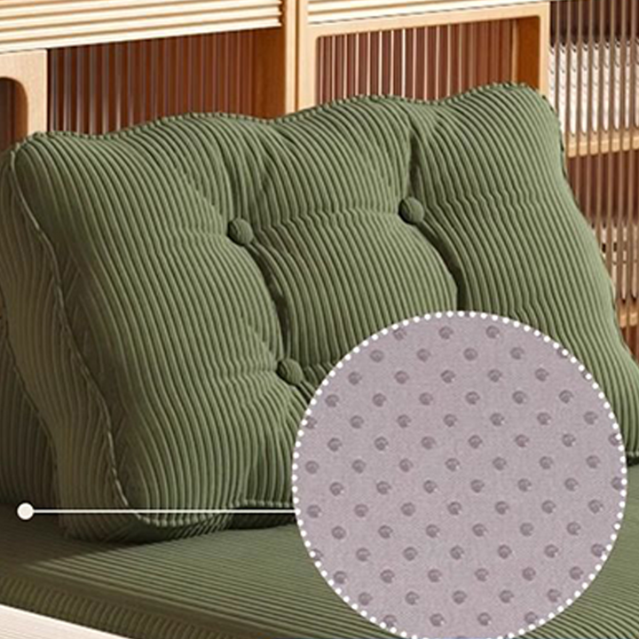 Modern Minimalist Corduroy Rubberwood Wave Shape Folding Sofa Bed For Living Room