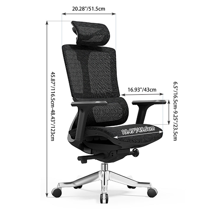 Modern Minimalist Ergonomic High Back Mesh Executive Desk Chair - Multi-Function Tilt 3D Armrests Office Chair For Home Office