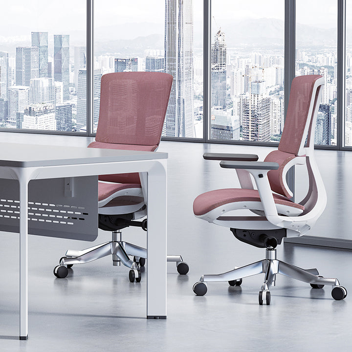 Modern Minimalist Breathable Mesh Ergonomic Desk Chair - Adjustable Lumbar Support Headrest Office Chair For Home Office