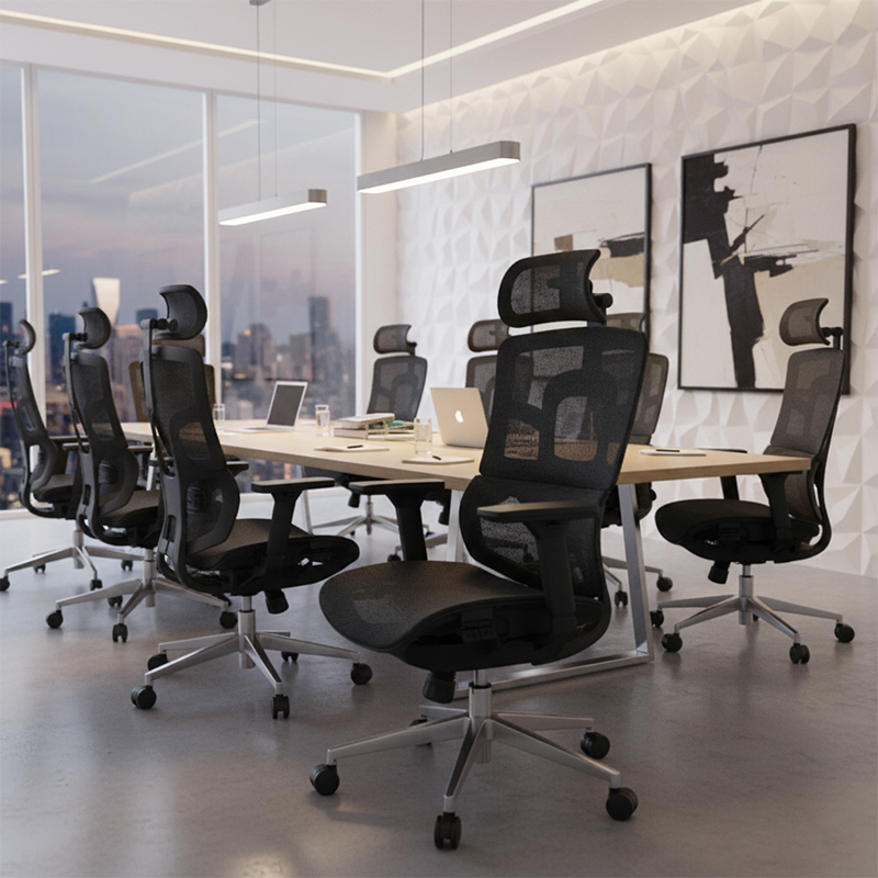 Modern Minimalist High Back Premium Ergonomic Office Chair - 3D Headrest Adjustable Lumbar Support Desk Chair For Home Office