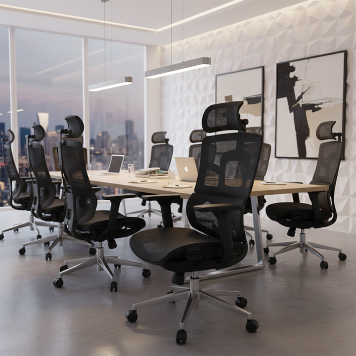 Modern Minimalist High Back Premium Ergonomic Office Chair - 3D Headrest Adjustable Lumbar Support Desk Chair For Home Office