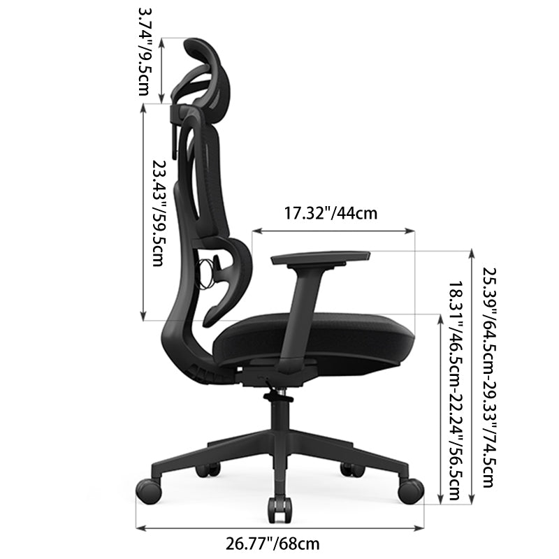 Silla de oficina moderna, ergonómica, resistente, de respaldo alto y malla - elevador de gas certificado SGS, apoyabrazos 3D, silla de escritorio para oficina en casa 