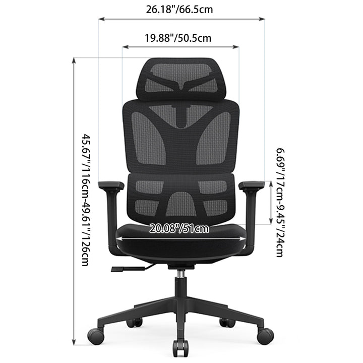 Silla de oficina moderna, ergonómica, resistente, de respaldo alto y malla - elevador de gas certificado SGS, apoyabrazos 3D, silla de escritorio para oficina en casa 