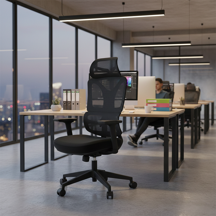 Silla de oficina moderna, ergonómica, resistente, de respaldo alto y malla - elevador de gas certificado SGS, apoyabrazos 3D, silla de escritorio para oficina en casa 