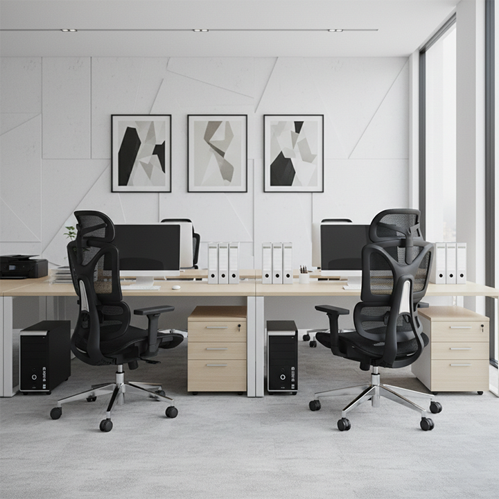 Modern Minimalist High Back Executive Breathable Mesh Ergonomic Office Chair - Adjustable Headrest Lumbar Support Desk Chair For Home Office