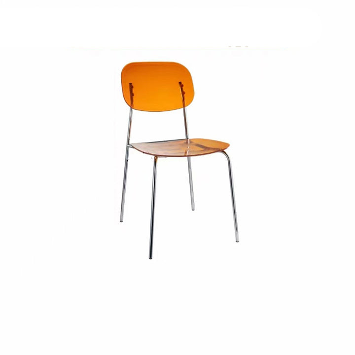 Contemporary Scandinavian PC Metal Curved Rounded Square Bar Stool With Backrest For Living Room