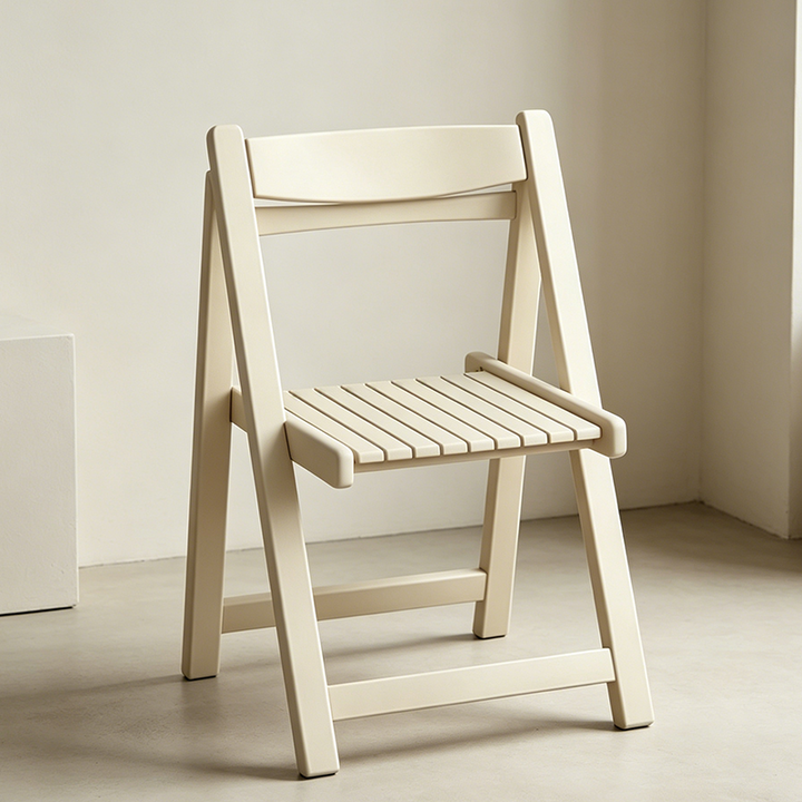 Moderner minimalistischer klappbarer quadratischer Esszimmerstuhl aus mehrschichtiger Verbundplatte mit Rückenlehne für das Esszimmer 