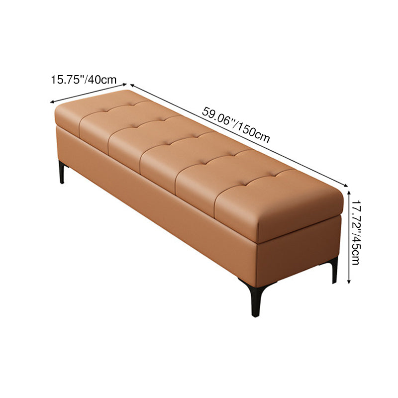 Moderne luxuriöse rechteckige Schuhbank aus Kunstleder und Kiefernholz mit Knopfheftung und verstecktem Stauraum für Wohnzimmer &amp; Schlafzimmer 