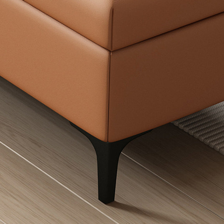 Moderne luxuriöse rechteckige Schuhbank aus Kunstleder und Kiefernholz mit Knopfheftung und verstecktem Stauraum für Wohnzimmer &amp; Schlafzimmer 