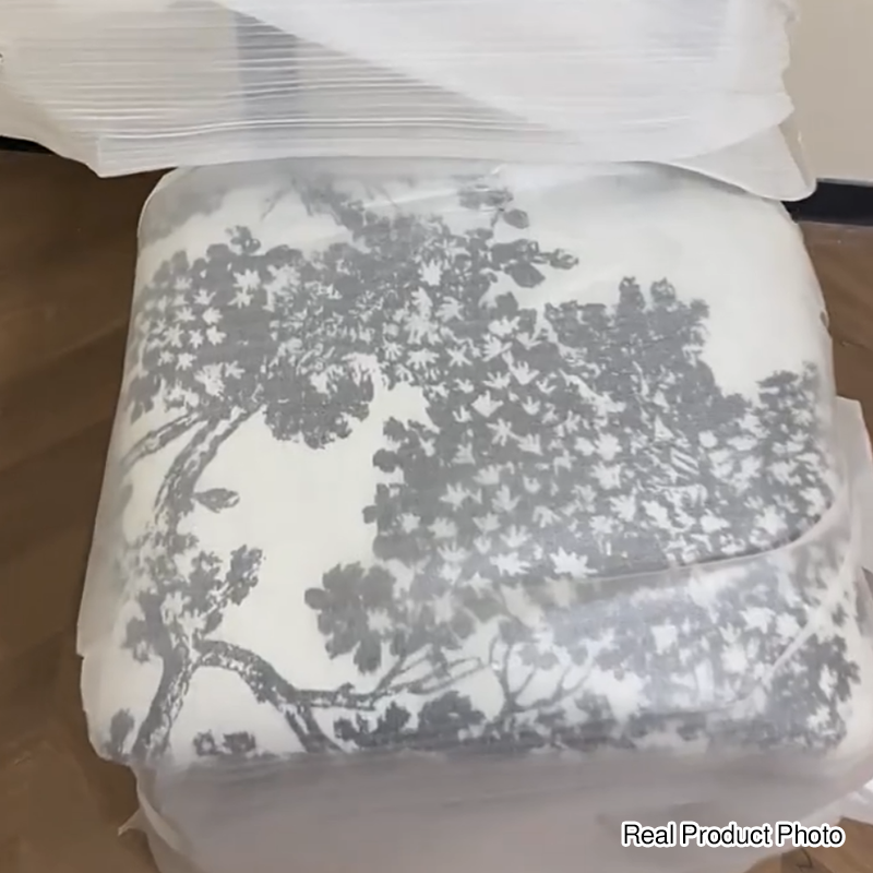 Taburete tocador de columna romana de estilo francés tradicional en madera de fresno y cuero de microfibra con respaldo para dormitorio 