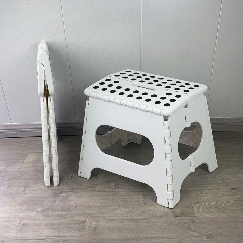 Silla plegable trapezoidal de PP moderna y minimalista, silla portátil para sala de estar 