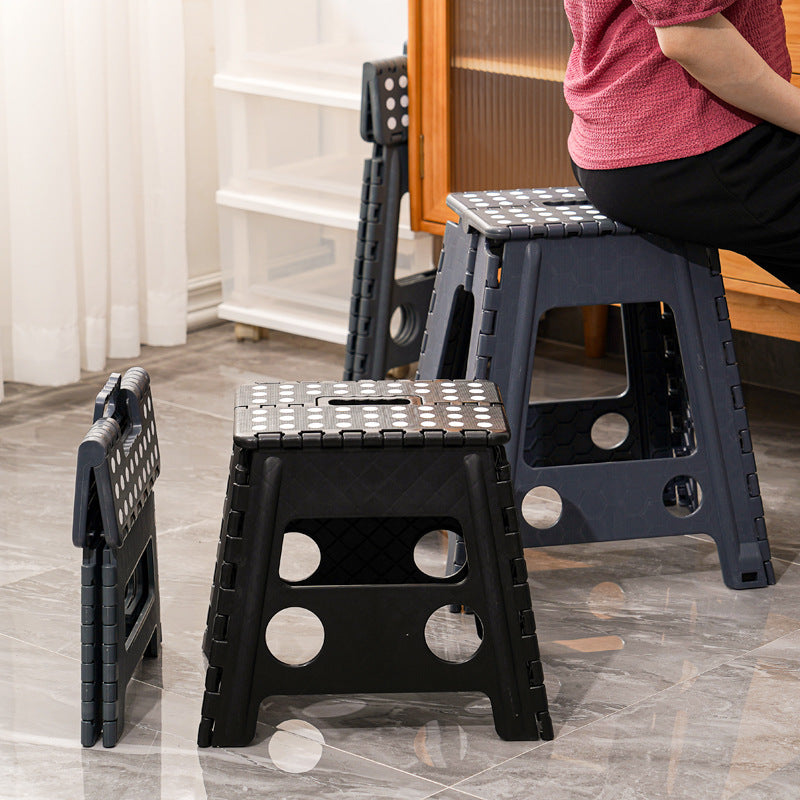 Silla plegable trapezoidal de PP moderna y minimalista, silla portátil para sala de estar 