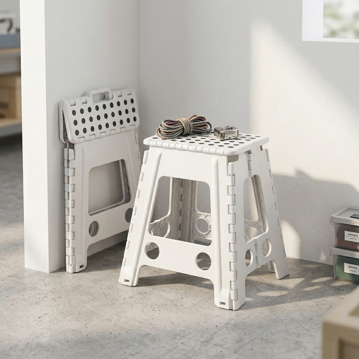 Silla plegable trapezoidal de PP moderna y minimalista, silla portátil para sala de estar 