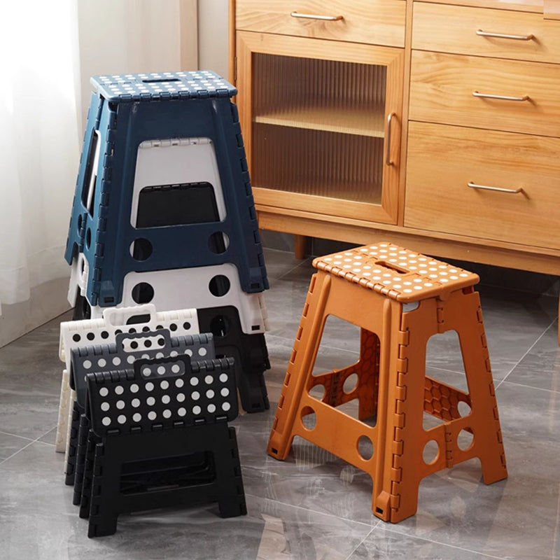 Silla plegable trapezoidal de PP moderna y minimalista, silla portátil para sala de estar 